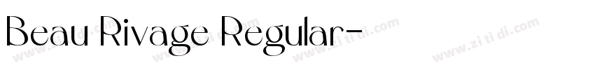 Beau Rivage Regular字体转换